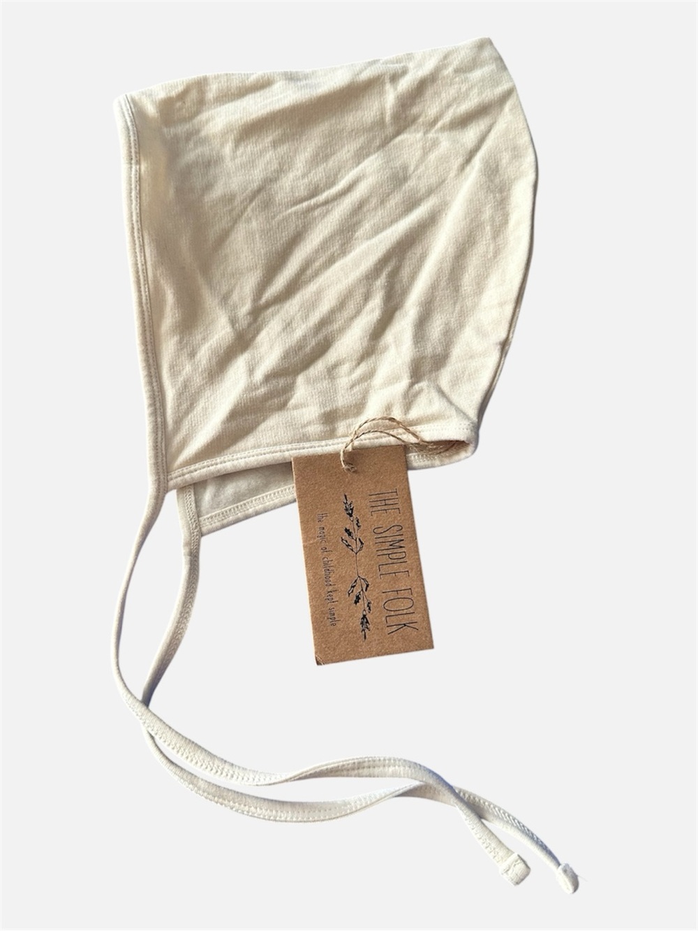 The Simple Folk the Fleece Pixie Hat in Undyed - Soft Cotton Kids Bonnet 2/4 yea